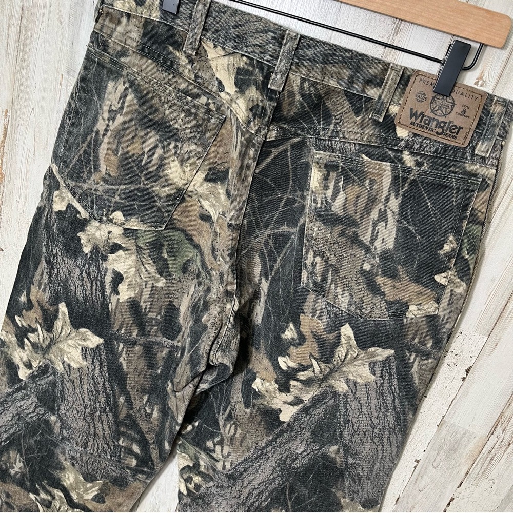 Wrangler Camo Vintage 90s Camo Denim‎ Jeans Double Knee Hunting Mens 36 x 30